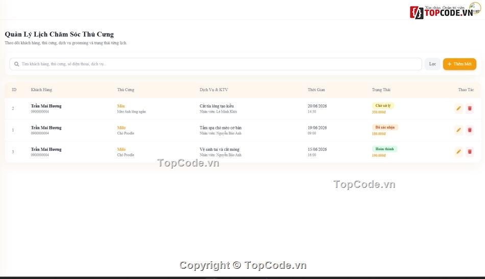 thú cưng,Web bán thú cưng,web thú cưng